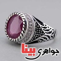 انگشتر یاقوت سرخ مدل روم باستان _کد:19729
