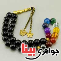 تسبیح چند جواهر ۳۳ دانه ای هفت چاکرا سنگ درمانی _کد:19733