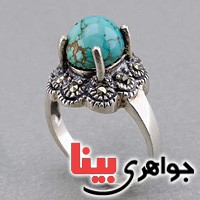 انگشتر فیروزه نیشابوری بسیار عالی برند SPN _کد:19758
