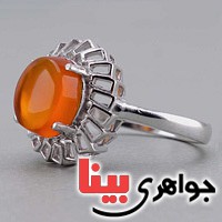 انگشتر عقیق یمنی خوشرنگ تاپ _کد:19771