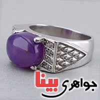 انگشتر عقیق یمنی ناب و الماس مدل ایتالیایی _کد:19772