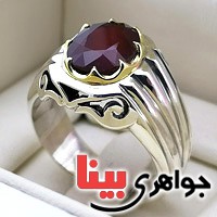 انگشتر یاقوت سرخ خاص خوشرنگ مردانه _کد:19773