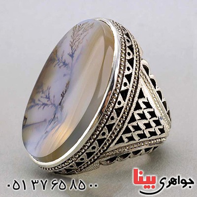 انگشتر عقیق شجری کلکسیونی با منظره ناب _کد:19782