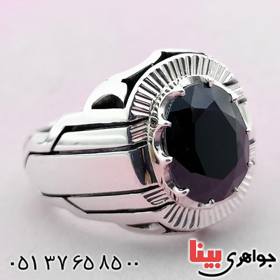 انگشتر یاقوت کبود خاص خوشرنگ مردانه انگشتر یاقوت کبود خاص خوشرنگ مردانه