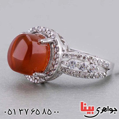 انگشتر عقیق یمنی منظره ای زیبا _کد:19814