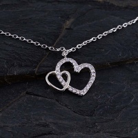 گردنبند نقره  رودیوم نگین سوئیسی زیبا
