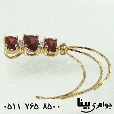 گردنبند یاقوت گارنت و الماس زنانه آبشاری