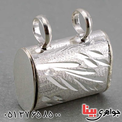 گردنبند نقره لوله حرز جاسازی ادعیه _کد:19849