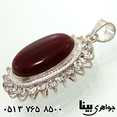 گردنبند عقیق زنانه جواهری درشت