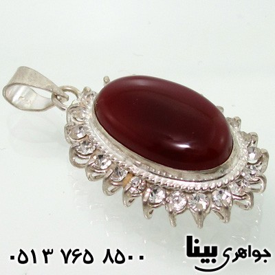گردنبند عقیق زنانه جواهری درشت