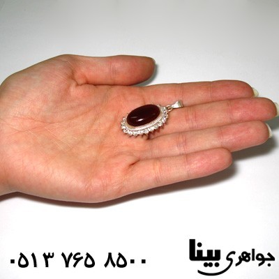 گردنبند عقیق زنانه جواهری درشت