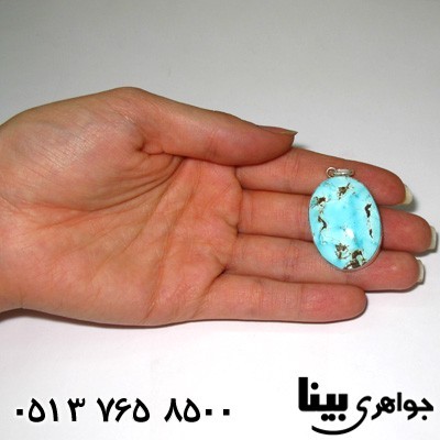 گردنبند فیروزه نیشابوری مردانه ساده
