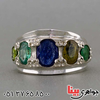 انگشتر چند جواهر بسیار خاص و عالی _کد:19958