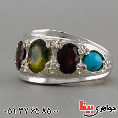 انگشتر چند جواهر بسیار عالی و خاص _کد:19966
