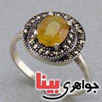 انگشتر یاقوت زرد تک و بسیار زیبا برند SPN _کد:19971
