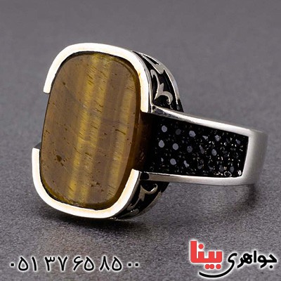 انگشتر چشم ببر (تایگر) میکروستینگ زیبا _کد:20018