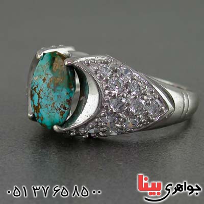 انگشتر فیروزه نیشابوری  لاکچری برند SPN _کد:20028