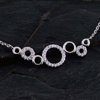گردنبند نقره رودیوم نگین سوئیسی زیبا