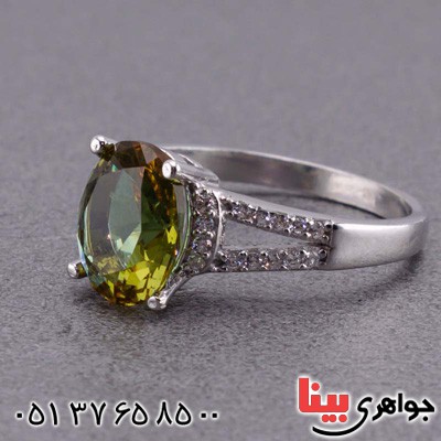 انگشتر الکساندریت رودیوم زنانه خاص و زیبا _کد:20043