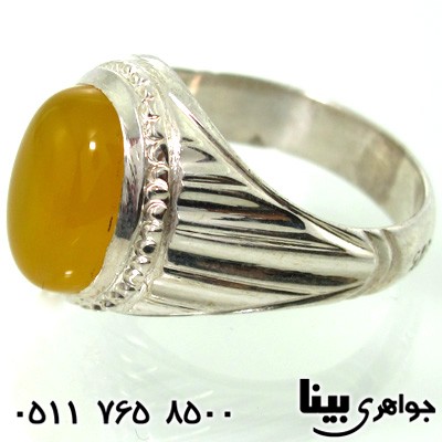 انگشتر عقیق شرف الشمس مردانه رکاب راه دار