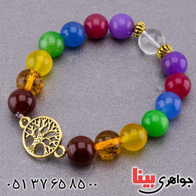 دستبند چند جواهر چاکرا درمانی زیبا _کد:20105