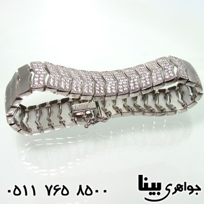 دستبند نقره زنانه با قالب طلا