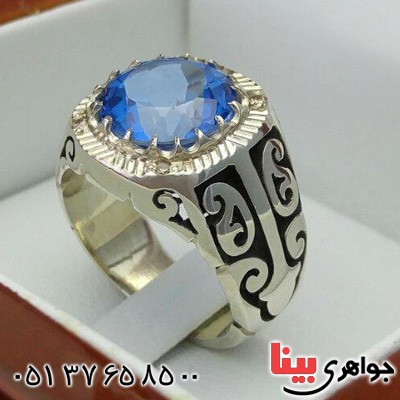 انگشتر توپاز دور الماس بسیار عالی _کد:20140