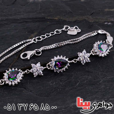 دستبند کوارتز هفت رنگ اشکی _کد:20170