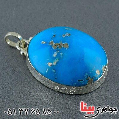 گردنبند فیروزه درشت خوش رنگ سفارشی  _کد:20190