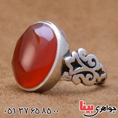 انگشتر عقیق یمنی مدل صفوی بسیار زیبا _کد:20226