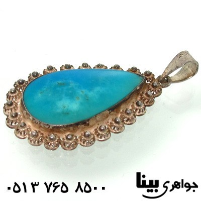 گردنبند فیروزه اشکی قدیمی