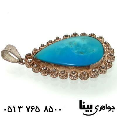گردنبند فیروزه اشکی قدیمی