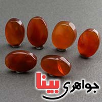 نگین انگشتر عقیق یمنی کبدی به صورت 6 تایی زیبا