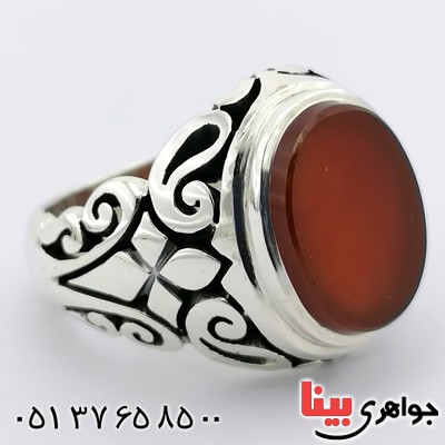 انگشتر عقیق یمنی درشت بسیار عالی و خاص _کد:20280