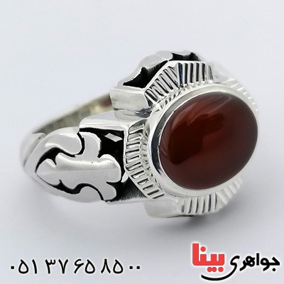 انگشتر عقیق یمنی بسیار زیبا و خوشرنگ _کد:20285