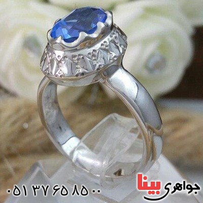 انگشتر توپاز بسیار خوشرنگ زنانه _کد:20305
