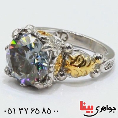 انگشتر الماس روسی (موزانایت) بسیار عالی _کد:20311