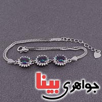 دستبند کوارتز هفت رنگ بسیار زیبا _کد:20319
