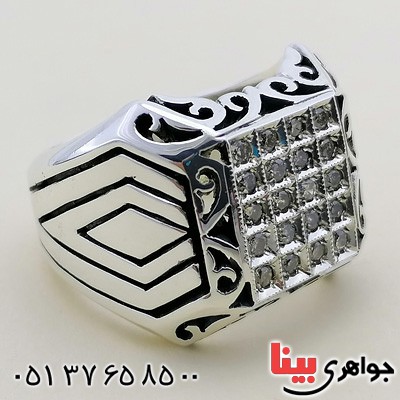 انگشتر الماس مردانه بسیار فاخر _کد:20356