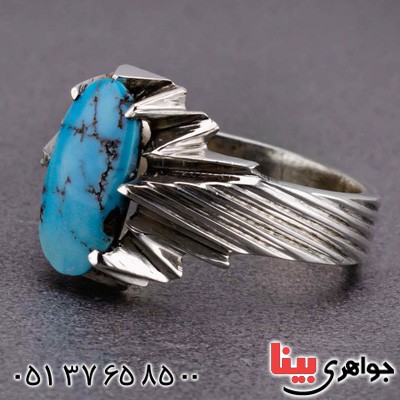 انگشتر فیروزه نیشابوری خوش نقش _کد:20378