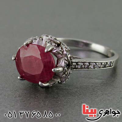 انگشتر یاقوت سرخ زنانه ناب برند SPN _کد:20388
