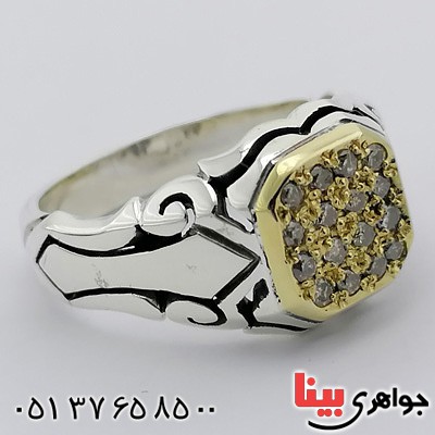 انگشتر الماس خاص فاخر مردانه _کد:20389