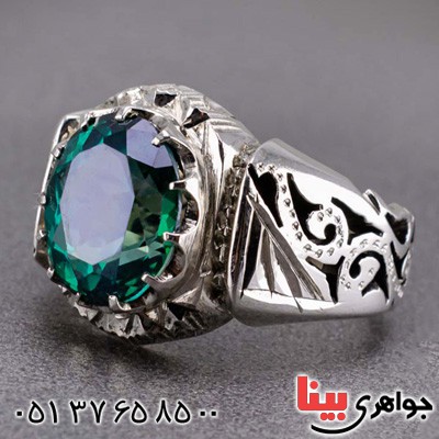 انگشتر توپاز خوشرنگ خاص مردانه _کد:20393