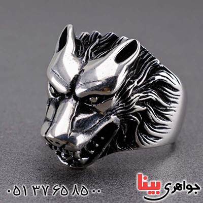 انگشتر نقره مردانه گرگ نشان _کد:20433