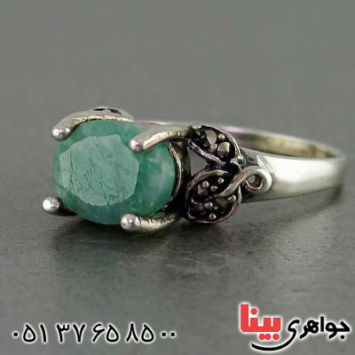 انگشتر زمرد زنانه بسیار زیبا برند SPN _کد:20444