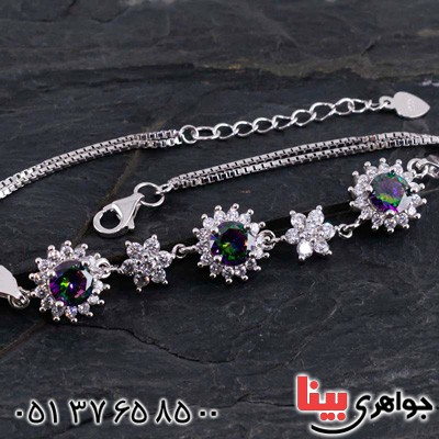 دستبند کوارتز هفت رنگ بسیار خاص _کد:20467