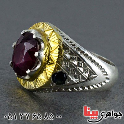 انگشتر یاقوت سرخ و یاقوت کبود بسیار فاخر _کد:20490