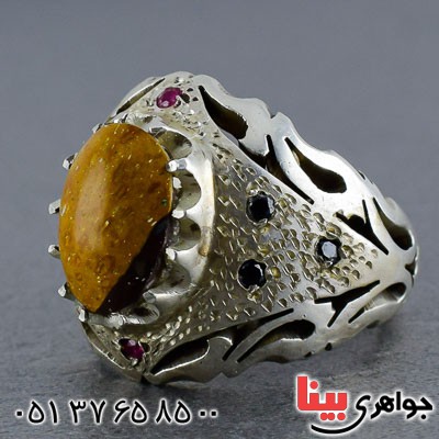 انگشتر مولتی دور یاقوت فاخر همراه با شناسنامه بین المللی _کد:20495