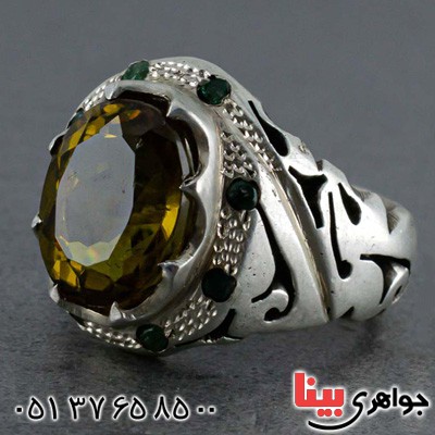 انگشتر الکساندریت و زمرد بسیار فاخر و خاص _کد:20540