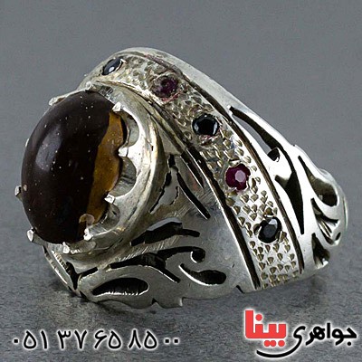 انگشتر مولتی دور یاقوت فاخر همراه با شناسنامه بین المللی _کد:20542